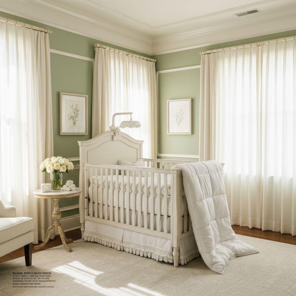 Serene luxury nursery for newborn